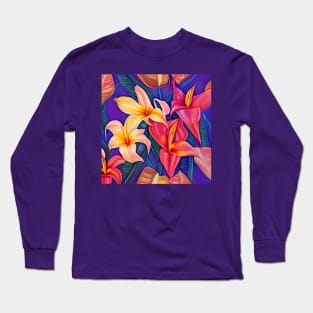 Tropical Flowers Five Long Sleeve T-Shirt